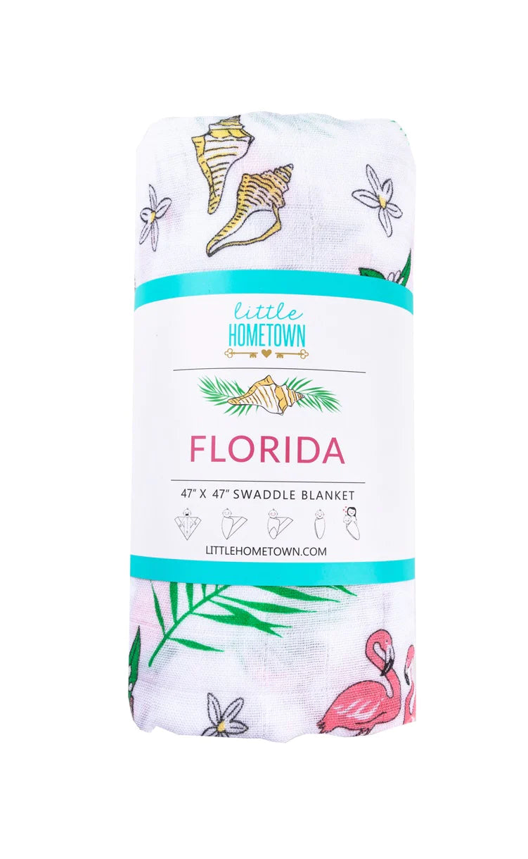 Florida Floral Swaddle Blanket