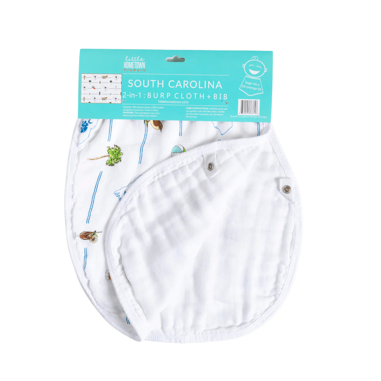 South Carolina Unisex Bib/Burp Cloth Combo