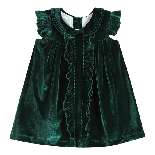 Velour Dress - Green