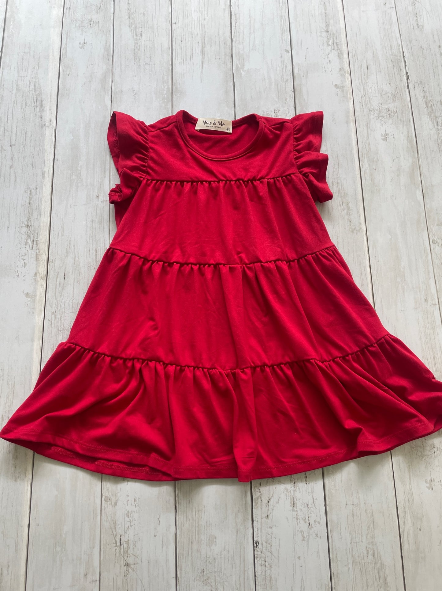 Red Short Sleeve Dress