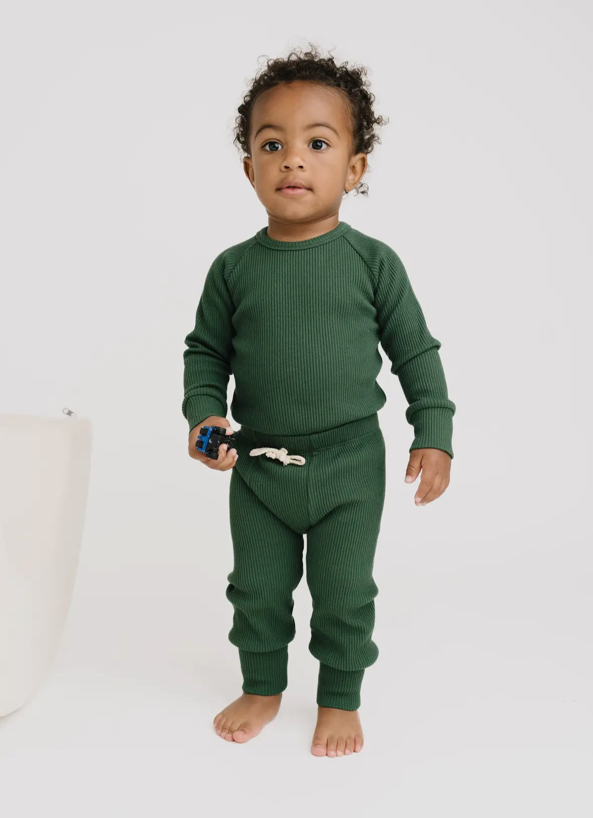 Ribbed Jogger Set - Emerald