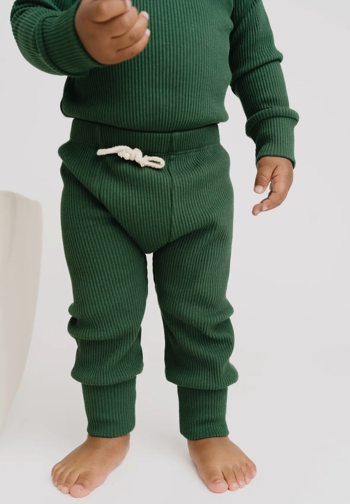 Ribbed Jogger Set - Emerald